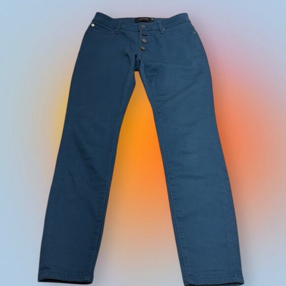 TAHARI Women’s 4 / 27 Blue AMELIA Button-Fly Skinny Jeans - Picture 3 of 4